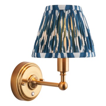 Endon 114827 - LED Himmennettävä ladattava seinä lamppu BURLEY LED/1,5W/5V 3600 mAh messinki/sininen