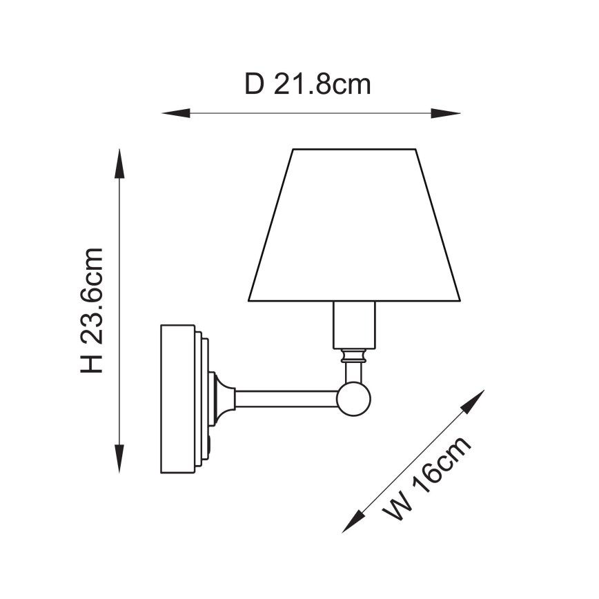 Endon 114830 - LED Himmennettävä ladattava seinä lamppu BURLEY LED/1,5W/5V 3600 mAh messinki/kerma