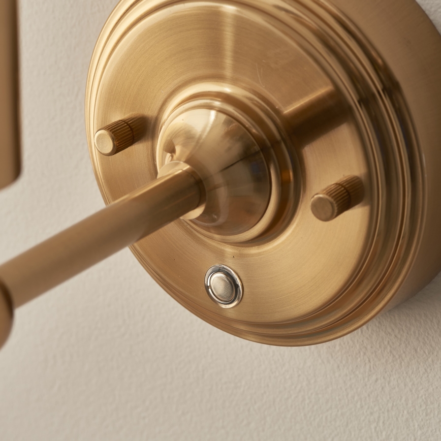 Endon 114831 - LED Himmennettävä ladattava seinä lamppu BURLEY LED/1,5W/5V 3600 mAh messinki/beige