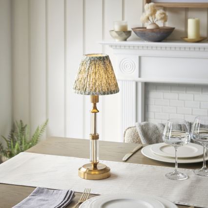 Endon 114838 - LED Himmennettävä ja ladattava pöytälamppu MORTON LED/1,5W/5V 3600 mAh messinki/vihreä