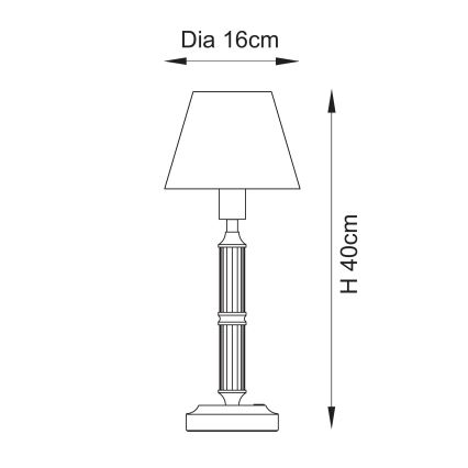Endon 114838 - LED Himmennettävä ja ladattava pöytälamppu MORTON LED/1,5W/5V 3600 mAh messinki/vihreä