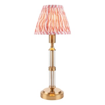 Endon 114842 - LED Himmennettävä ja ladattava pöytälamppu MORTON LED/1,5W/5V 3600 mAh messinki/vaaleanpunainen