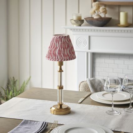 Endon 114842 - LED Himmennettävä ja ladattava pöytälamppu MORTON LED/1,5W/5V 3600 mAh messinki/vaaleanpunainen