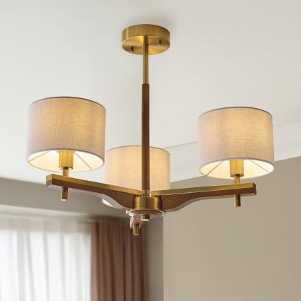 Endon 116993 - Kattovalaisin varrella HEATHCLIFF 3xE14/7W/230V messinki/saarni