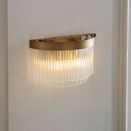 Endon 119125 - Seinävalaisin CLERMONT 2xE14/6W/230V messinki