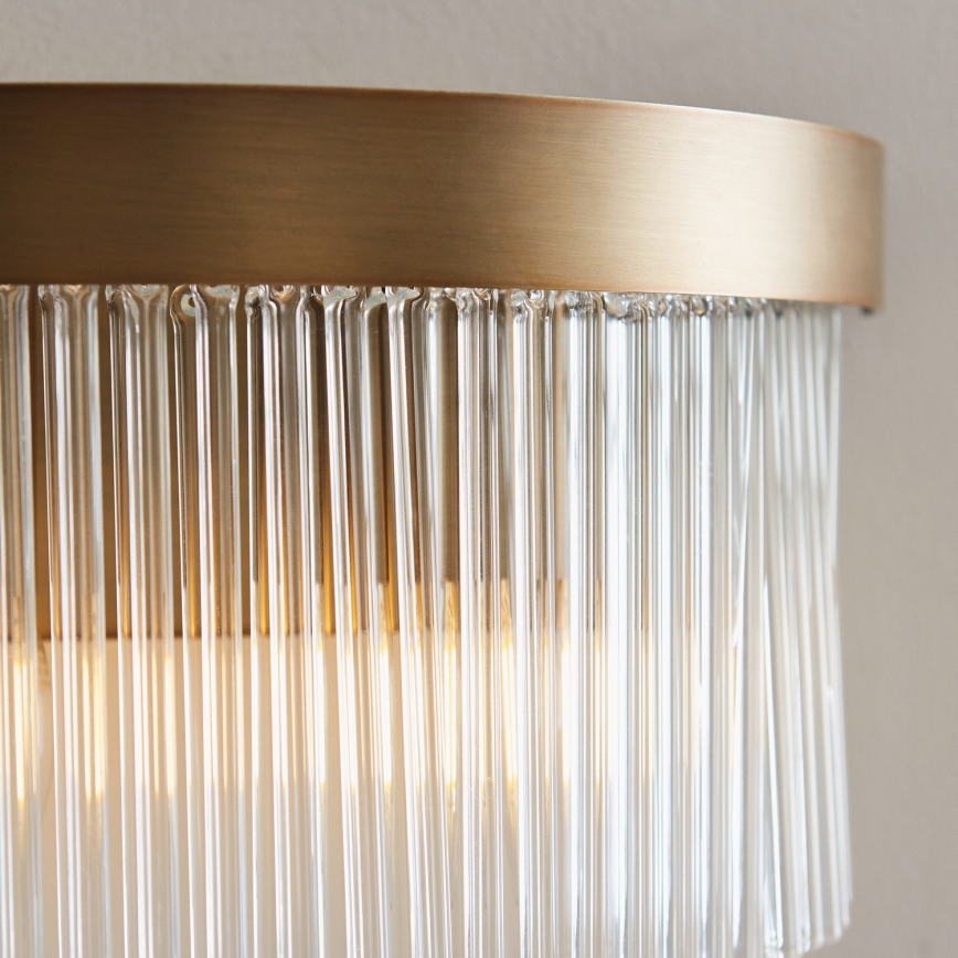 Endon 119125 - Seinävalaisin CLERMONT 2xE14/6W/230V messinki