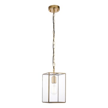 Endon 119142 - HAMMOND-kattokruunu ketjulla 1xE27/10W/230V 17x17 cm messinki