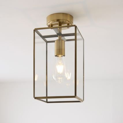 Endon 119143 - Pinnalle asennettava kattovalaisin HAMMOND 1xE27/10W/230V messinki