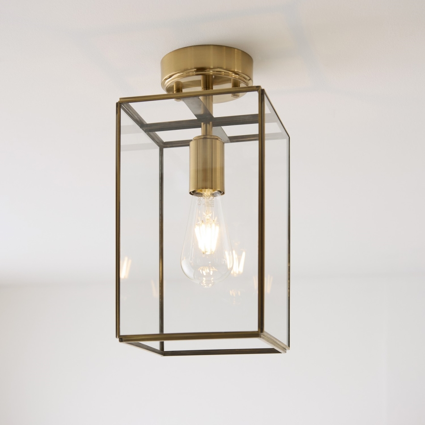Endon 119143 - Pinnalle asennettava kattovalaisin HAMMOND 1xE27/10W/230V messinki