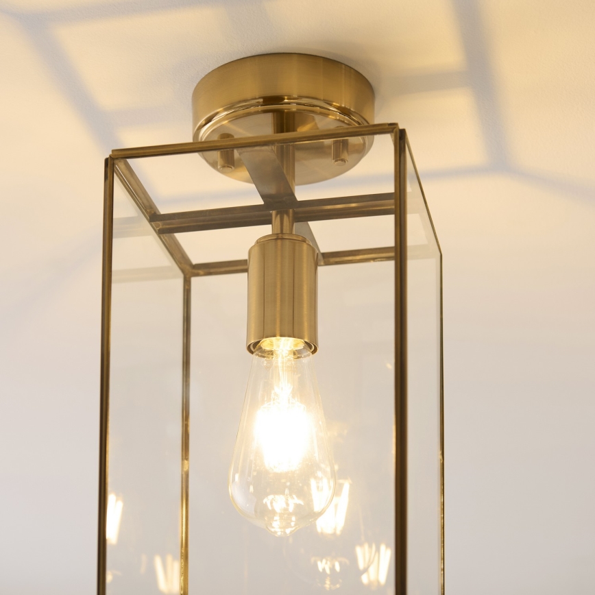 Endon 119143 - Pinnalle asennettava kattovalaisin HAMMOND 1xE27/10W/230V messinki