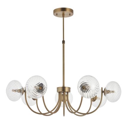Endon 119224 - HAGUE-riippuvalaisin kaapelilla, 7 x G9, 5 W, 230 V, messinki