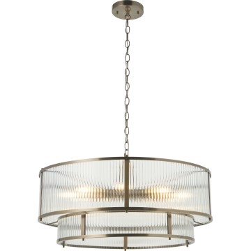 Endon 119456 - RIDGETON-kattokruunu ketjulla 8xE14/7W/230V mattakromi