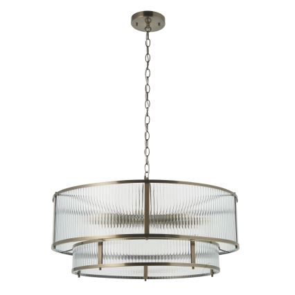 Endon 119456 - RIDGETON kattokruunu ketjulla 8xE14/7W/230V messinki