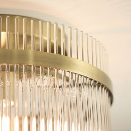 Endon 119492 - Pintakiinnitteinen kattovalaisin MARIETTA 1xE27/10W/230V messinki/kirkas