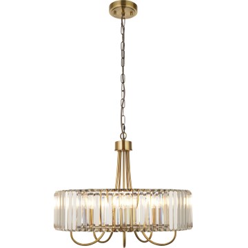 Endon 119610 - VISCONTI-kattokruunu ketjulla 5xE14/6W/230V, messinki