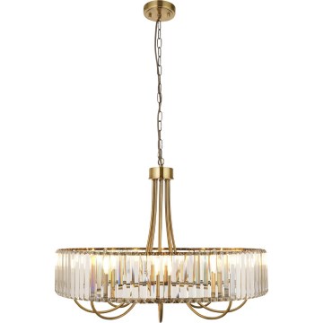 Endon 119611 - VISCONTI-kattokruunu ketjulla 8xE14/6W/230V, messinki