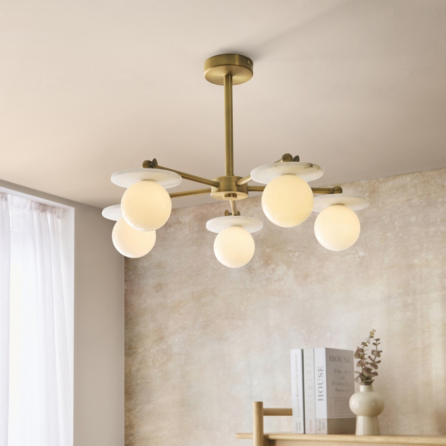 Endon 120037 - CERCHIO varrellinen kattokruunu 5xG9/5W/230V messinki