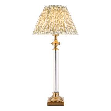 Endon 122515 - Pöytälamppu AVEBURY 1xE27/10W/230V messinki/vihreä