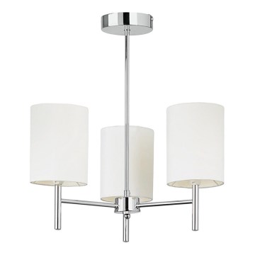 Endon 56642 - Riippukattokruunu BRIO 3xE14/40W/230V kiiltävä kromi/valkoinen