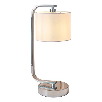 Endon 57917 - Himennettävä pöytälamppu CANNING 1xE14/40W/230V kiiltävä kromi/valkoinen