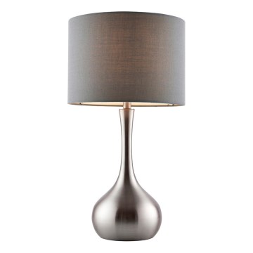 Endon 61192 - Himmennettävä pöytävalaisin PICCADILLY 1xE14/40W/230V mattakromi/harmaa