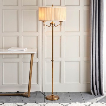 Endon 63620 - Lattiavalaisin STANFORD 2xE14/40W/230V messinki/beige