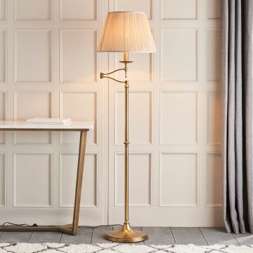 Endon 63621 - Lattiavalaisin STANFORD 1xE27/60W/230V messinki/beige