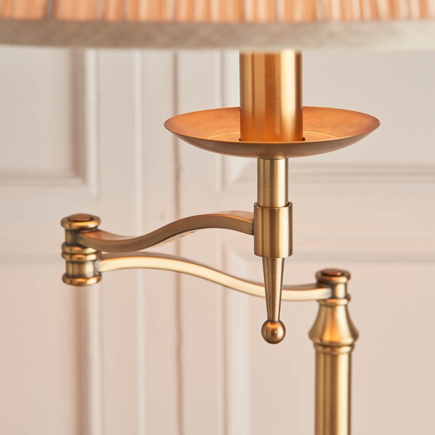 Endon 63621 - Lattiavalaisin STANFORD 1xE27/60W/230V messinki/beige