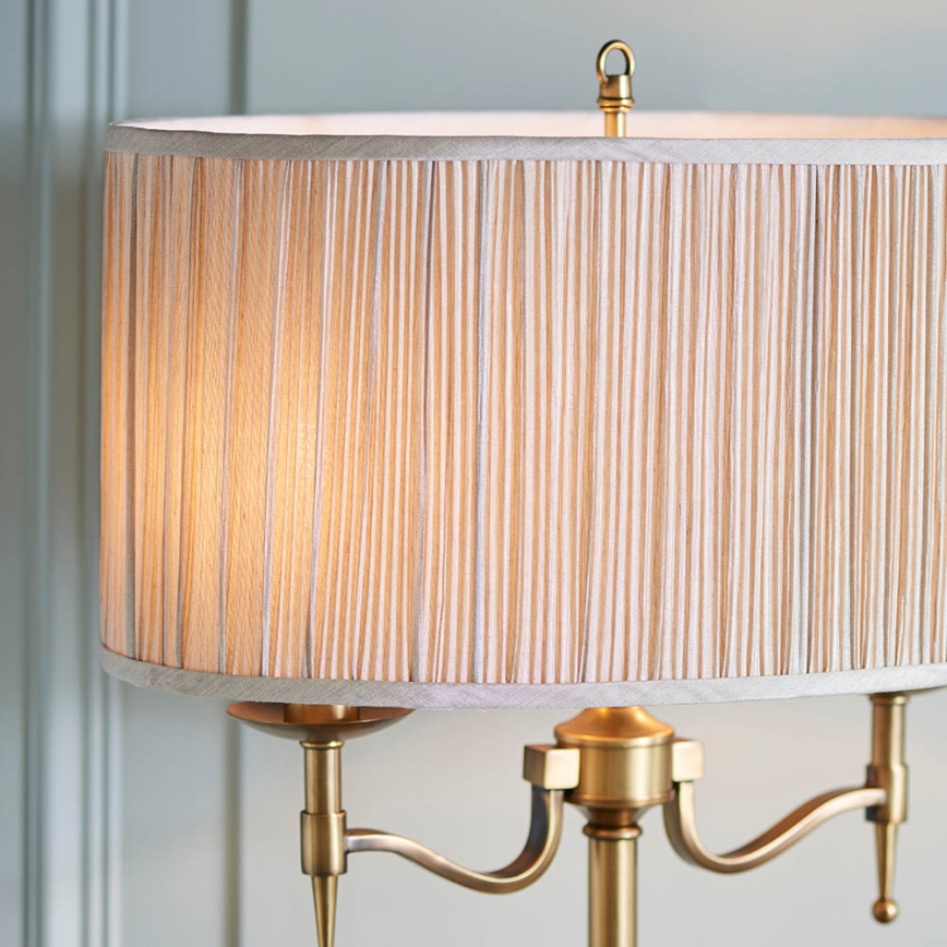 Endon 63648 - Pöytävalaisin STANFORD 2xE14/40W/230V messinki/beige