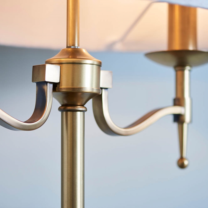 Endon 63648 - Pöytävalaisin STANFORD 2xE14/40W/230V messinki/beige