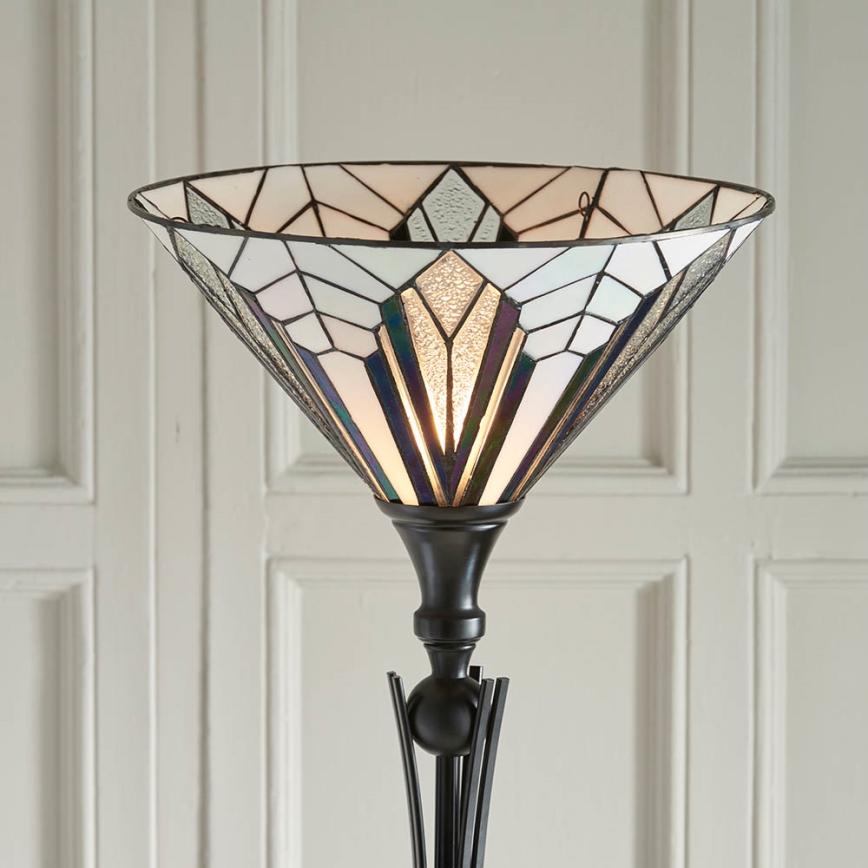 Endon 63933 - Tiffany ASTORIA lattiavalaisin 1xE27/60W/230V Ø 40 cm