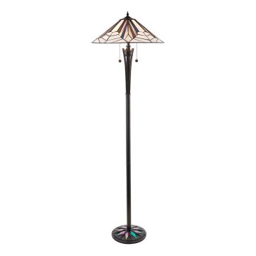 Endon 63934 - Lattiavalaisin Tiffany ASTORIA 2xE27/60W/230V, halkaisija 48 cm