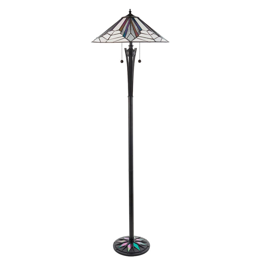 Endon 63934 - Lattiavalaisin Tiffany ASTORIA 2xE27/60W/230V, halkaisija 48 cm