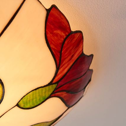 Endon 63960 - Kattovalaisin Tiffany BOTANICA 2xE27/60W/230V, halkaisija 45 cm