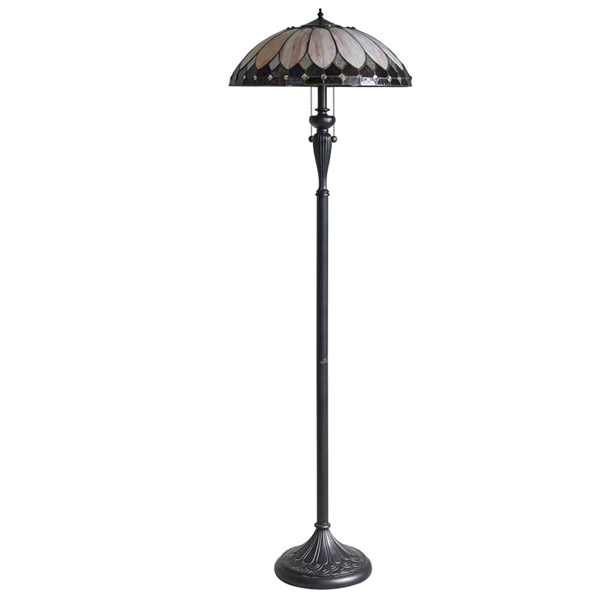 Endon 63972 - Tiffany-lattiavalaisin BROOKLYN 2xE27/60W/230V, halkaisija 50 cm