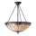 Endon 63976 - Ketjulla roikkuva Tiffany-tyylinen kattokruunu BROOKLYN 3xE27/60W/230V, halkaisija 50 cm