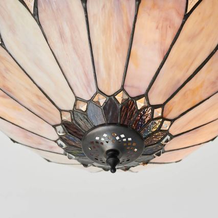 Endon 63978 - Pintakiinnitteinen Tiffany-kattovalaisin BROOKLYN, 3xE27/60W/230V, halkaisija 40 cm