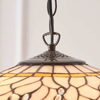 Endon 64079 - Tiffany DRAGONFLY - riippuvalaisin ketjulla, 3xE27/60W/230V, Ø 50 cm