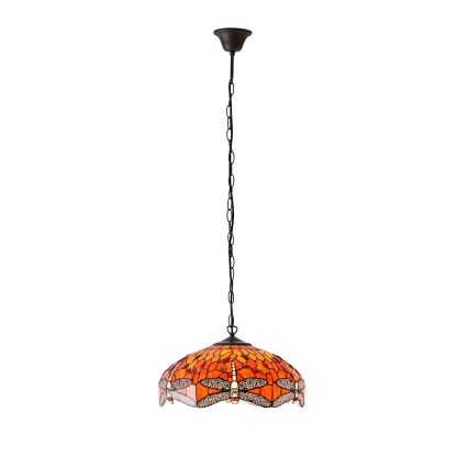 Endon 64081 - Riippuvalaisin ketjulla Tiffany DRAGONFLY 3xE27/60W/230V Ø 41 cm