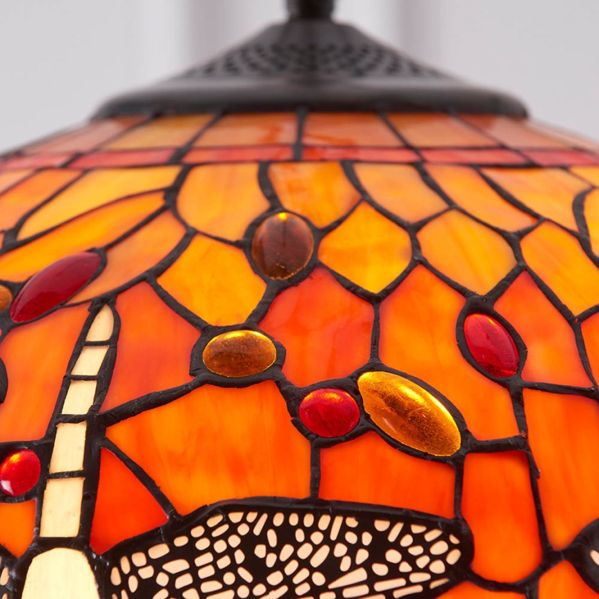Endon 64081 - Riippuvalaisin ketjulla Tiffany DRAGONFLY 3xE27/60W/230V Ø 41 cm