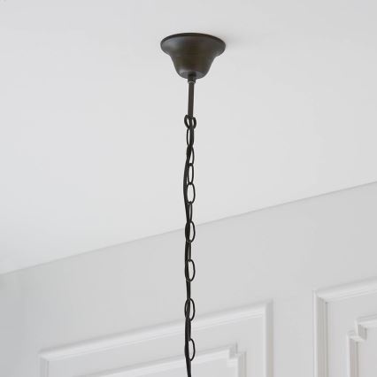 Endon 64082 - Ketjulla varustettu Tiffany DRAGONFLY -riippuvalaisin 3xE27/60W/230V, halkaisija 50 cm