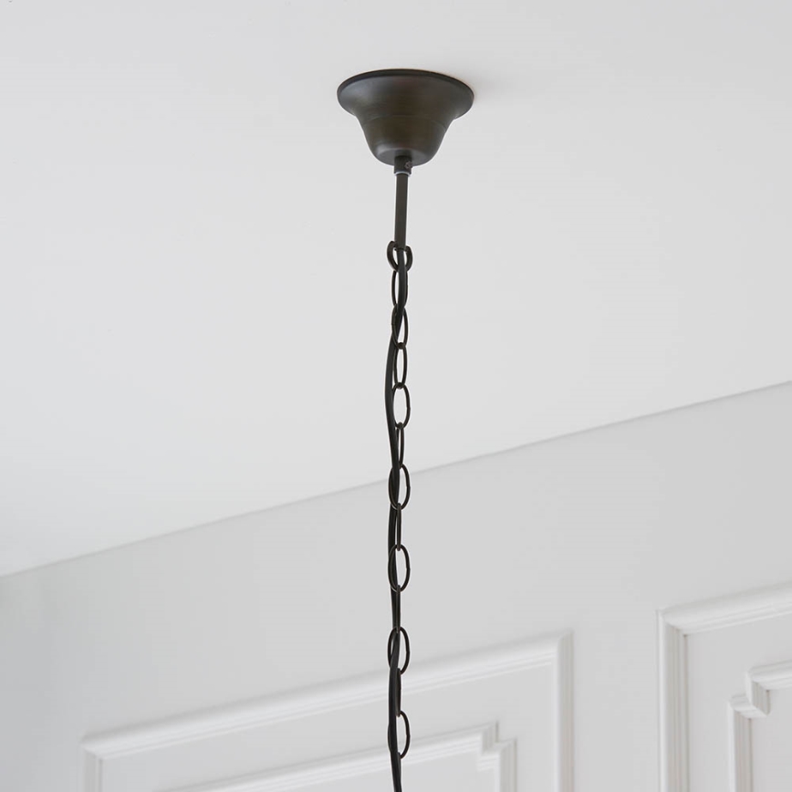 Endon 64082 - Ketjulla varustettu Tiffany DRAGONFLY -riippuvalaisin 3xE27/60W/230V, halkaisija 50 cm