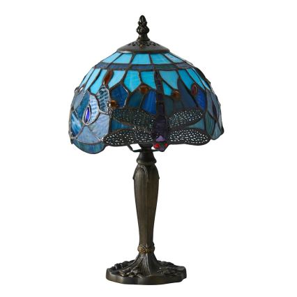 Endon 64088 - Tiffany DRAGONFLY - pöytälamppu 1xE14/40W/230V, Ø 20 cm
