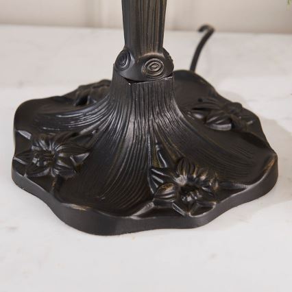 Endon 64090 - Tiffany DRAGONFLY pöytävalaisin 2xE27/60W/230V, halkaisija 30 cm