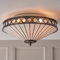 Endon 64145 - Tiffany FARGO - kattovalaisin 2xE27/60W/230V, halkaisija 41,5 cm