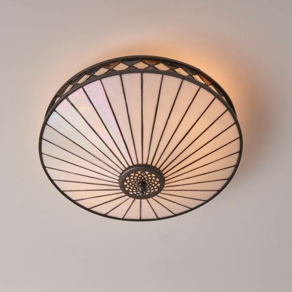 Endon 64145 - Tiffany FARGO - kattovalaisin 2xE27/60W/230V, halkaisija 41,5 cm
