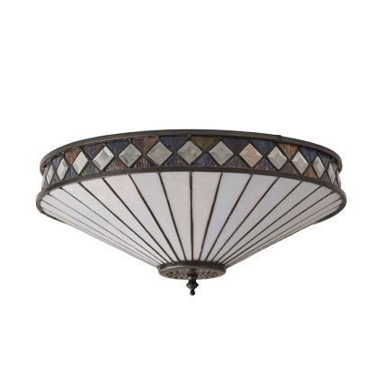 Endon 64145 - Tiffany FARGO - kattovalaisin 2xE27/60W/230V, halkaisija 41,5 cm