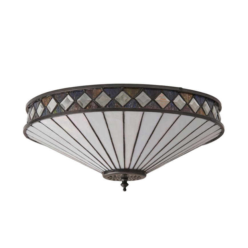 Endon 64145 - Tiffany FARGO - kattovalaisin 2xE27/60W/230V, halkaisija 41,5 cm