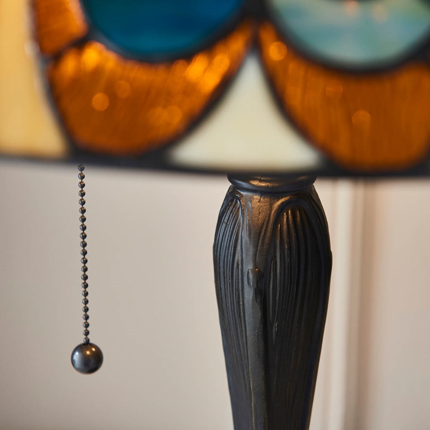 Endon 64163 - Tiffany-pöytälamppu HECTOR 2xE27/60W/230V, halkaisija 40 cm