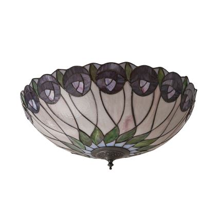 Endon 64173 - Tiffany-kattovalaisin HUTCHINSON 2xE27/60W/230V, halkaisija 50 cm
